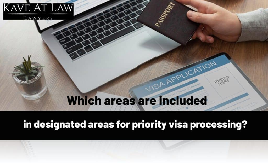 Which Areas Are Included In Designated Areas For Priority Visa Processing?